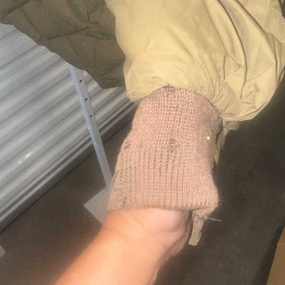 Vintage 1953 Comfy Goose Down Insulated Jacket M Tan Brown Fur Collar - Picture 11 of 14